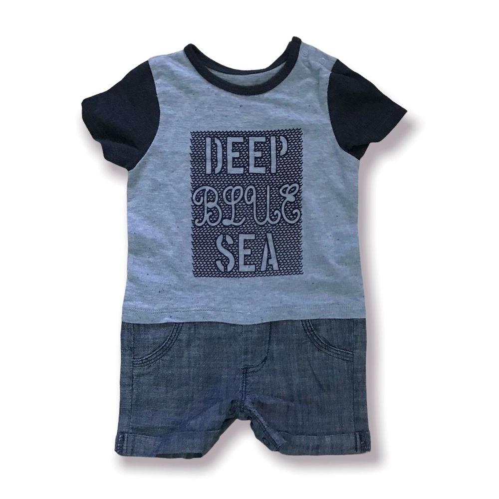 EUC George Romper 9-12 Months